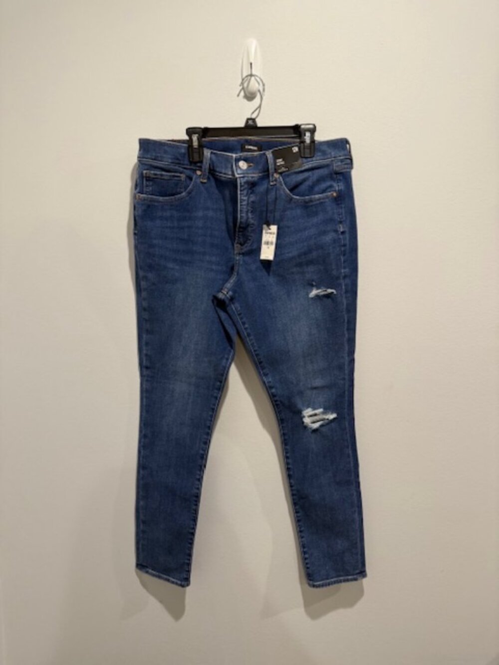 Express Skinny Mid Rise 4-Way Hyper Stretch Jeans - Size 12R